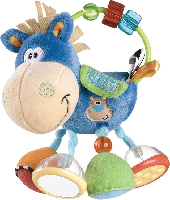 Playgro Clip Clop Rammelaar - Blauw - Interactieve Rammelaar