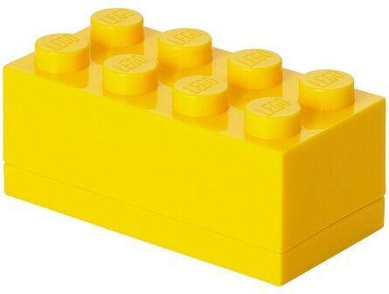 Lego Mini Box 8 Lunchbox - 4,6x9,2x4,3 cm - Geel