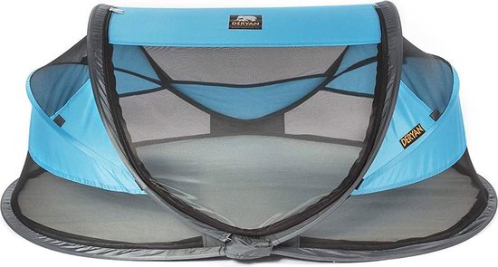 Deryan Baby Luxe Campingbedje – Inclusief zelfopblaasbare matras - Blue -  2021
