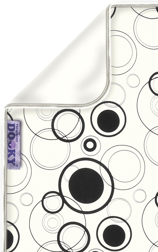 Dooky Baby Deken Black Circles - 70x85 cm - geschikt voor wieg, autostoel en kinderwagen