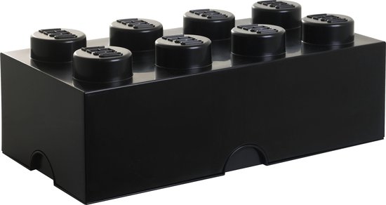 Lego Minibox 8-nops - Zwart - 4,6 cm x 9,2 cm - 4,3 cm