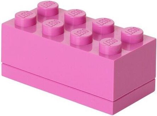 Lego Mini Box 8 Lunchbox - 4,6x9,2x4,3 cm - Roze