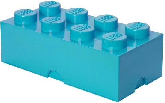 LEGO Opbergbox Brick 8 - 12L - 50x25x18 cm – Azurblauw