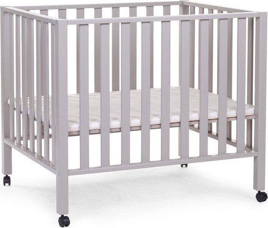 Childhome Park 94 Box - 75x95 cm - Beukenhout - Met Wielen - Stone Grijs