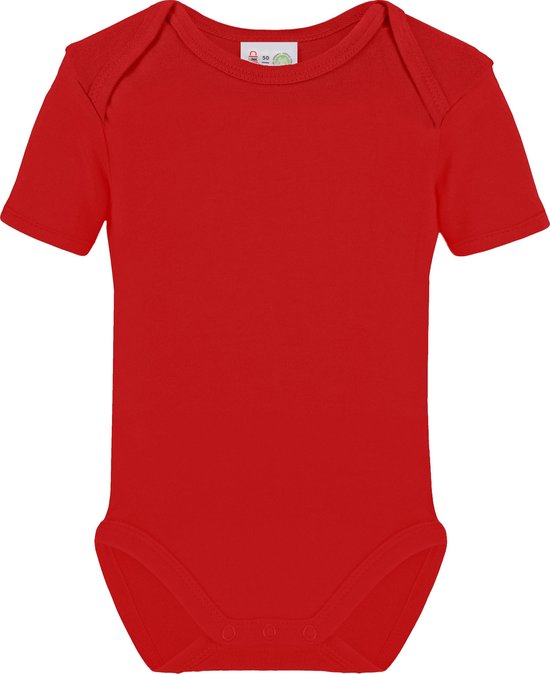 Link Kidswear Unisex Romper GOTS - Rood - Maat 50/56