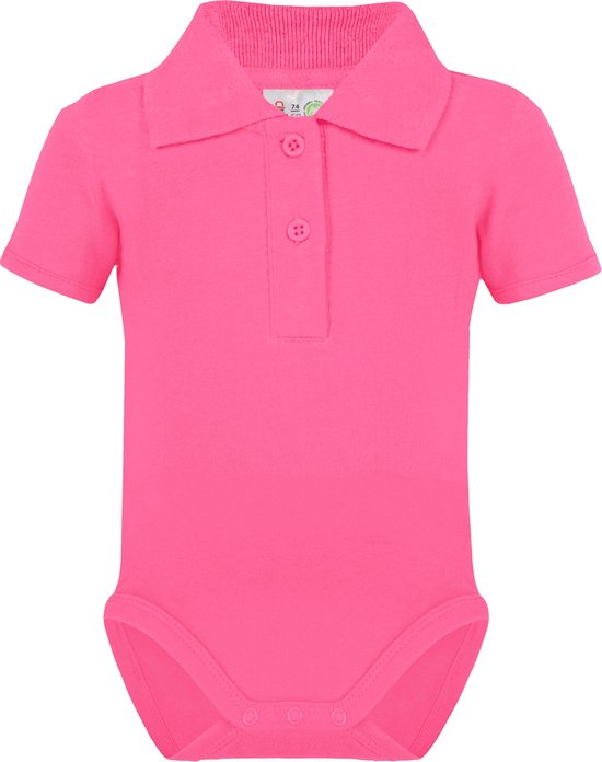 Link Kidswear Meisjes Romper GOTS - Cherry - Maat 74/80
