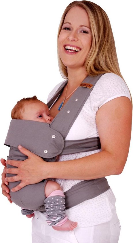 Marsupi Marsupi Breeze draagzak - Kies uw maat: XL - Draagzak - Effen, Grijs, Wit/Ecru