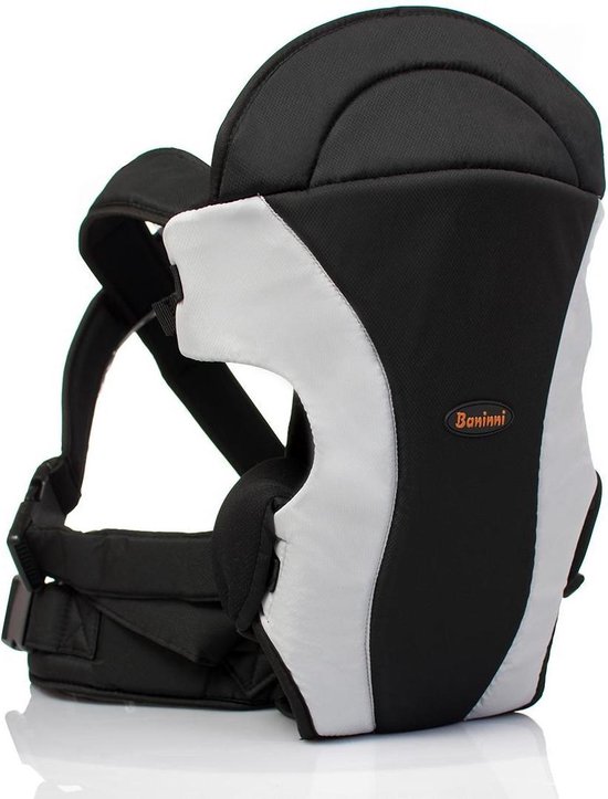 Baninni Draagzak - Buikdrager Sacco 2-in-1 Zwart - Grijs