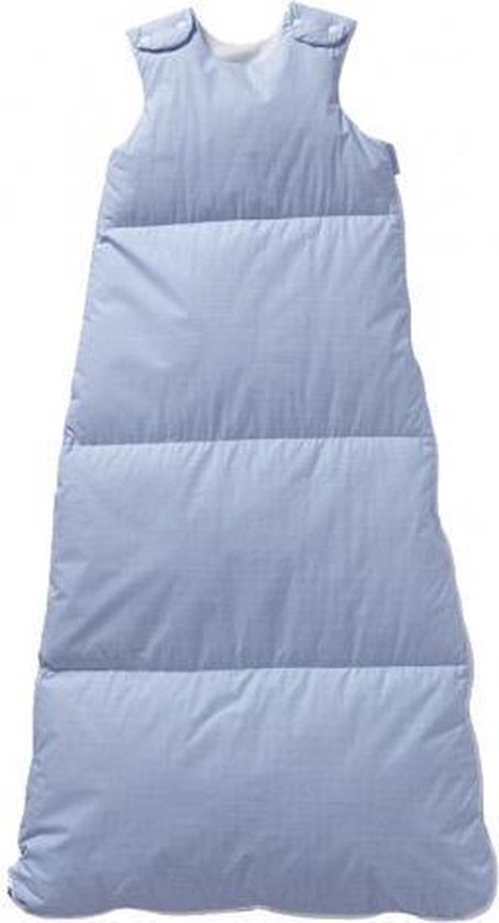 Nicolientje Winterslaapzak dons vichy ruitje blauw 110 cm