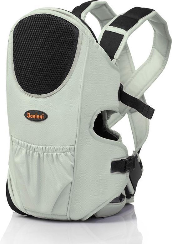 Baninni Draagzak - Buikdrager Sacco Prestigio 2-in-1 Zwart - Grijs