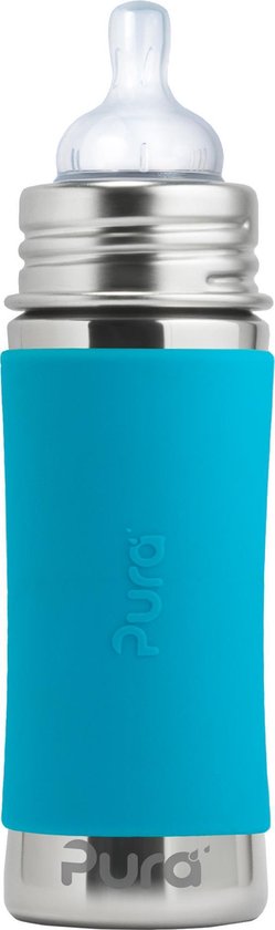 Pura Kiki speenfles 325 ml inclusief aqua sleeve en reisdop