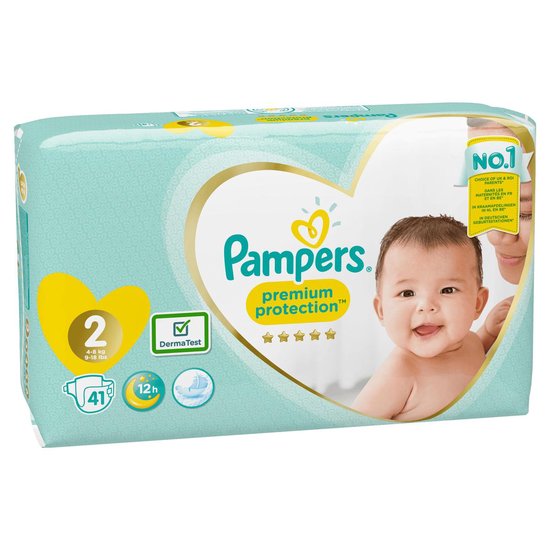 Pampers Premium Protection - Maat 2 (Mini) 4-8 kg - 41 Stuks - Luiers