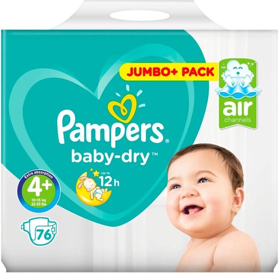 Pampers Baby-Dry Luiers Maat 4 - 76 Stuks