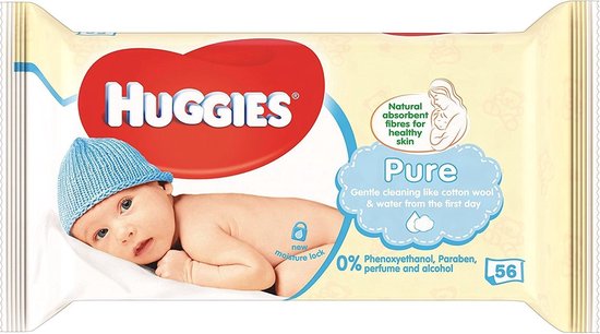 Huggies Babydoekjes - Pure 56 Stuks