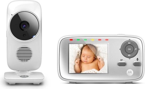 Motorola MBP-483 Babyfoon met camera 2.8" - Met kleurenscherm en infrarood verbinding - Wit