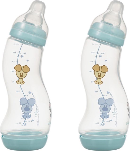 Difrax S-Babyfles Natural 250 ml - Woezel en Pip - 2 stuks