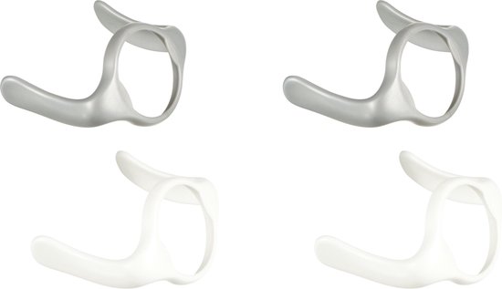 Difrax Losse Handgrepen S-babyfles - Natural - Grijs en Wit - 4 stuks