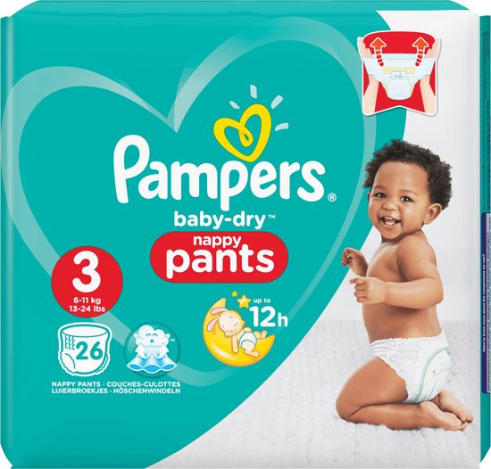 Pampers Baby Dry Pants Luierbroekjes - Maat 3 (6-11 kg) - 26 stuks