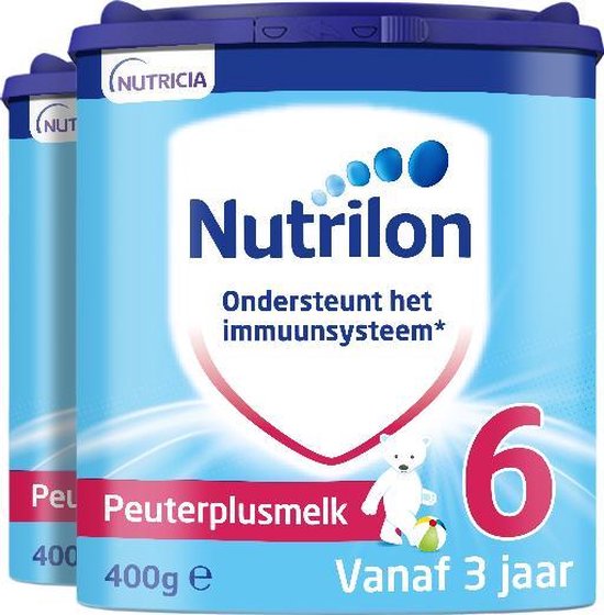 Nutrilon Peuterplusmelk 6 - Flesvoeding vanaf 3 jaar - 2 x 400 gram
