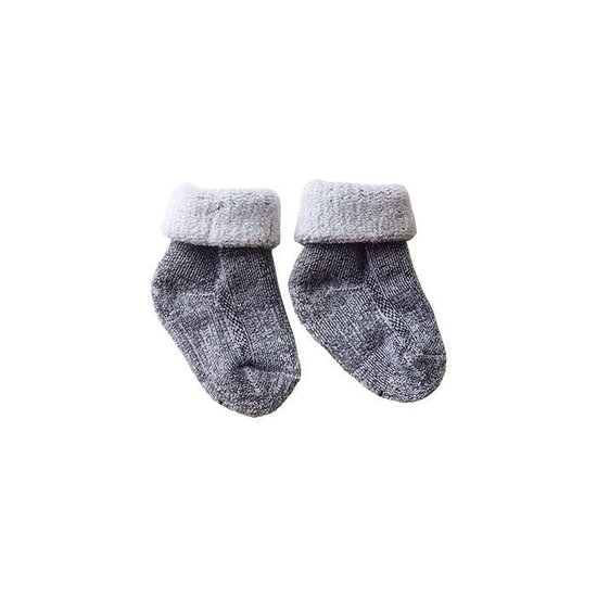 Eureka merino wollen babysokjes S1 - unisex - grijs - 0/4 maanden