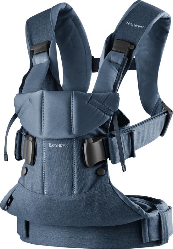 BABYBJÖRN Draagzak One - Cotton-Mix - Classic denim-Middernachtblauw