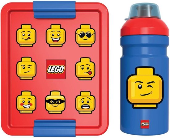 LEGO Iconic Lunchset Classic - Drinkbeker en Broodtrommel - Blauw