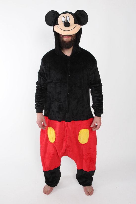 KIMU Onesie Mickey Mouse baby pakje muis - maat 68-74 - muizenpakje romper pyjama