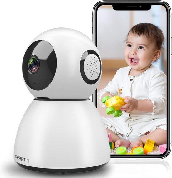 Orretti® X3 Babyfoon – Smartphone WiFi Beveiligingscamera – Geluidsdetectie - Terugspreekfunctie – Huisdier camera
