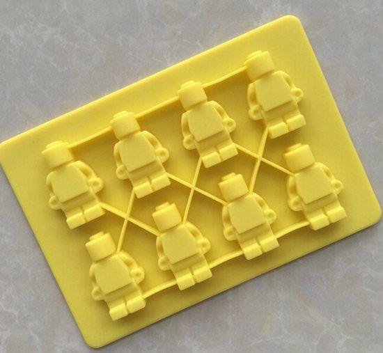 Siliconen Chocoladevorm  Lego / IJsblokjes  - Geel