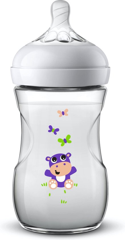 Philips Avent Natural babyfles - SCF070/22 babyfles (1m+) voor langzame toevoer - 1x