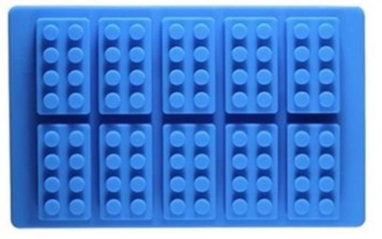 Siliconen Lego Duplo Stenen in de kleur blauw | Ijsblokjeshouder - Chocoladevorm
