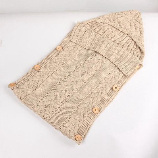 JillyBee - Slaapzak - Baby - Wandelwagen - Deken - Knopen - Beige