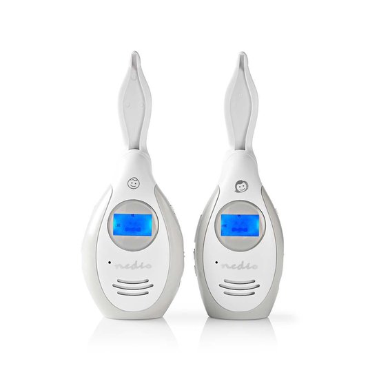 Nedis BAMO112AUWT Audio-babyfoon 2,4 Ghz Terugspreekfunctie Lcd-display