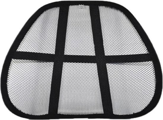 Multifunctionele rugsteun zwart - 40 x 38 cm - voor bureaustoel / autostoel