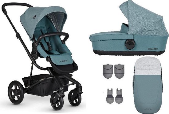 Easywalker Harvey² Kinderwagen - Inclusief Reiswieg + Voetenzak + Autostoel-adapter + Hoogte-adapter - Ocean Blue