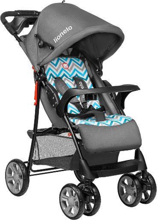 Lionelo Emma Plus - Buggy met luifel en tas - Blauw scandi