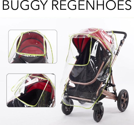 Deluxe wandelwagen weerschild, baby regenhoes, universele maat, waterdicht, waterbestendig, winddicht, zie door, ventilatie, bescherming, schaduw, paraplu, kinderwagen, vinyl, helder, kunststof