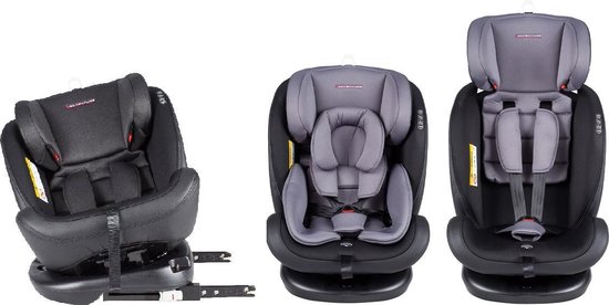 X Adventure  Quickfix Autostoel - 360 Graden Draaibaar - Grijs