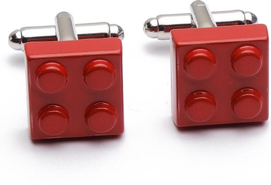Manchetknopen - Lego Legoblokje Rood