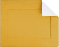 BINK Bedding Boxkleed Wafel (Pique) Oker 80 x 100 cm - vulling fiberfill 400 grams - speelkleed - parklegger - katoen - wafel - oker - geel