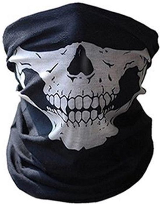 Balaclava Gezicht Shield Tactische Masker Wit 3D Schedel Sport Nek Warm Volgelaatsmasker Winddicht Motorfiets Mondkap Ski Outdoor Sport