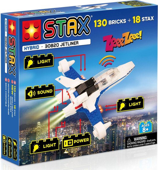 STAX Hybrid 30820 Jetliner - Bouwset met LED Licht & Geluid - Straal Vliegtuig