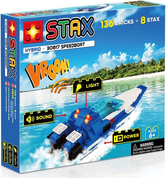 STAX Hybrid 30817 Speedboat - Bouwset met LED Licht & Geluid