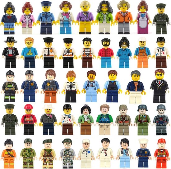 XXL set met 12 figuren / poppetjes - (passend op megablocks , banbao, lego)