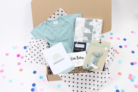 Happy little Box | babydoos, baby cadeau, zwangerschap cadeau, kraampakket, kraamcadeau, babypakket, bevalling, kraam cadeau meisje, kraam cadeau jongen