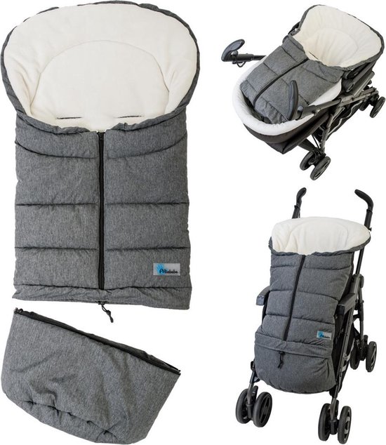 Voetenzak voor Maxi Cosi, Buggy en Kinderwagen Altabebe 2-in-1 grijs