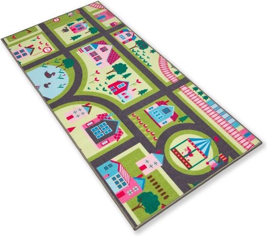 Speelkleed meisjes en/of jongens dubbelzijdig 100x200 cm - Speeltapijt