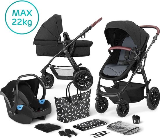 Kinderkraft Kinderwagen XMOOV 3 in 1 Black (incl. autostoel)