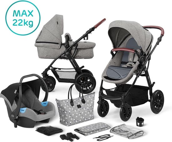 Kinderkraft XMoov 3 in 1 Kinderwagen - Inclusief Autostoel - Grey