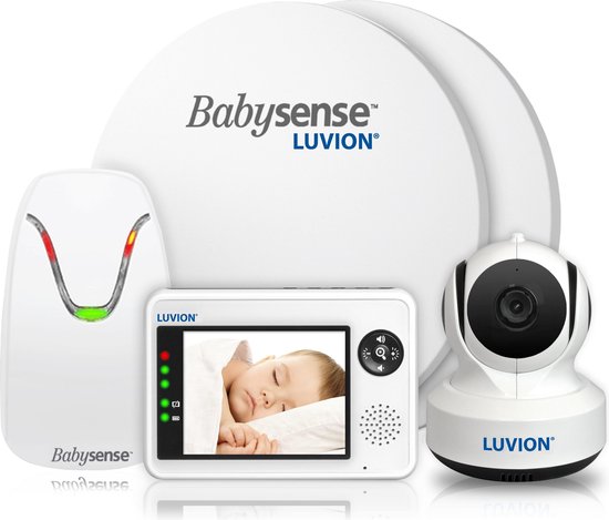 Luvion Essential Babyfoon met Camera + Babysense 7 - Sensormatje - Veiligheidsvoordeelbundel
